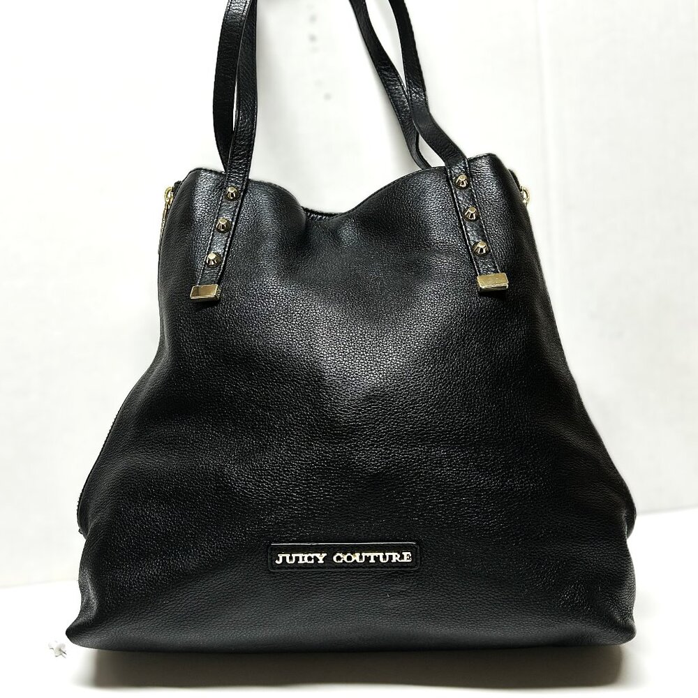Juicy Couture large black bag with hot pink lining